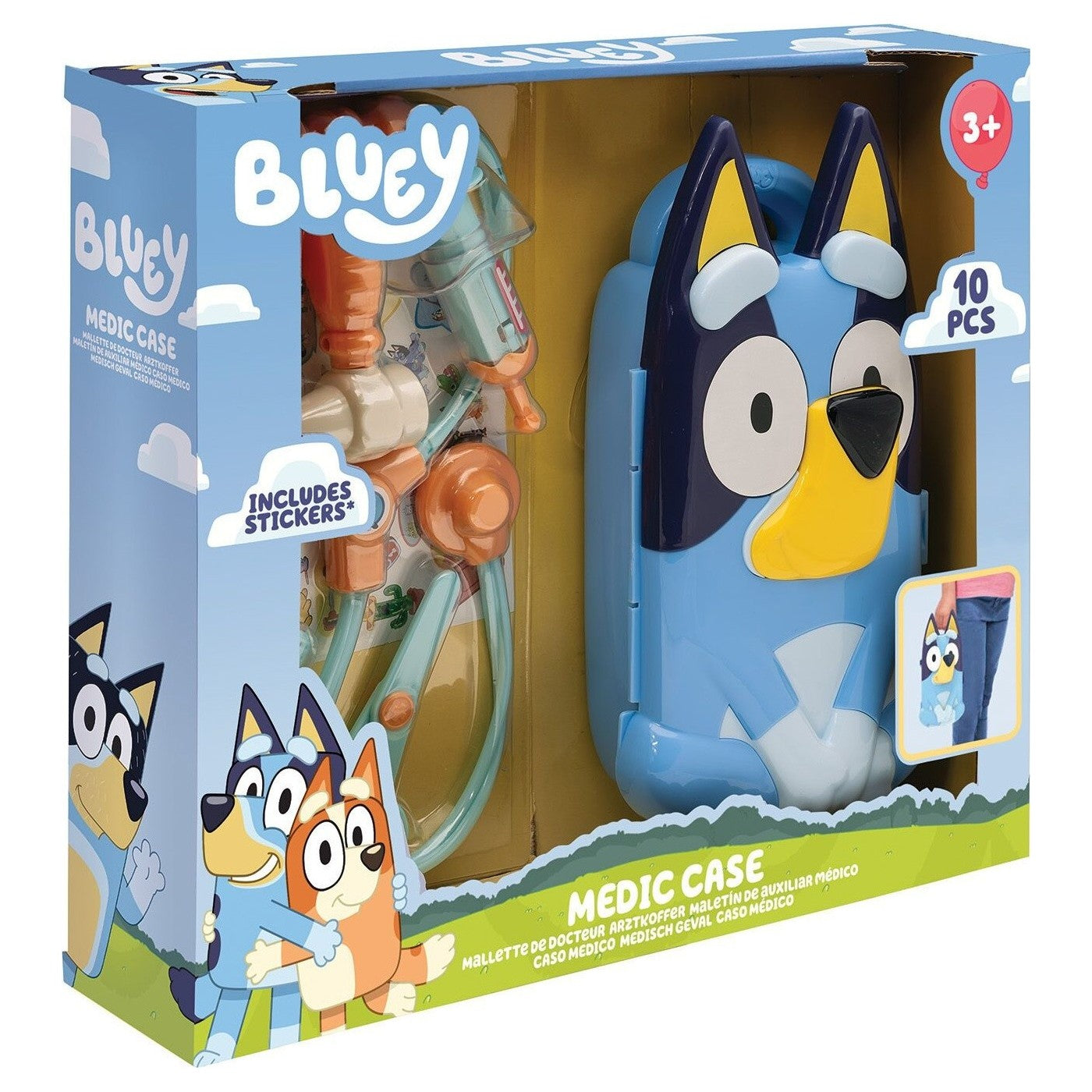 بلوي حقيبة طبيب بلوي مع 10 ملحقات التسوق والوظائف Bluey