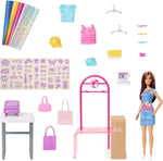 باربي لعب بوتيك ميك اند سيل مع دمية دمية مع اكسسوارات Barbie