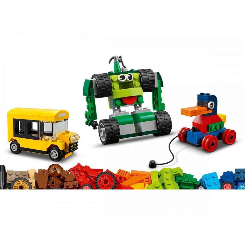 ليجو كلاسيك مجموعة لعبة بناء قطع وعجلات 653 قطعة مكعبات التركيب LEGO