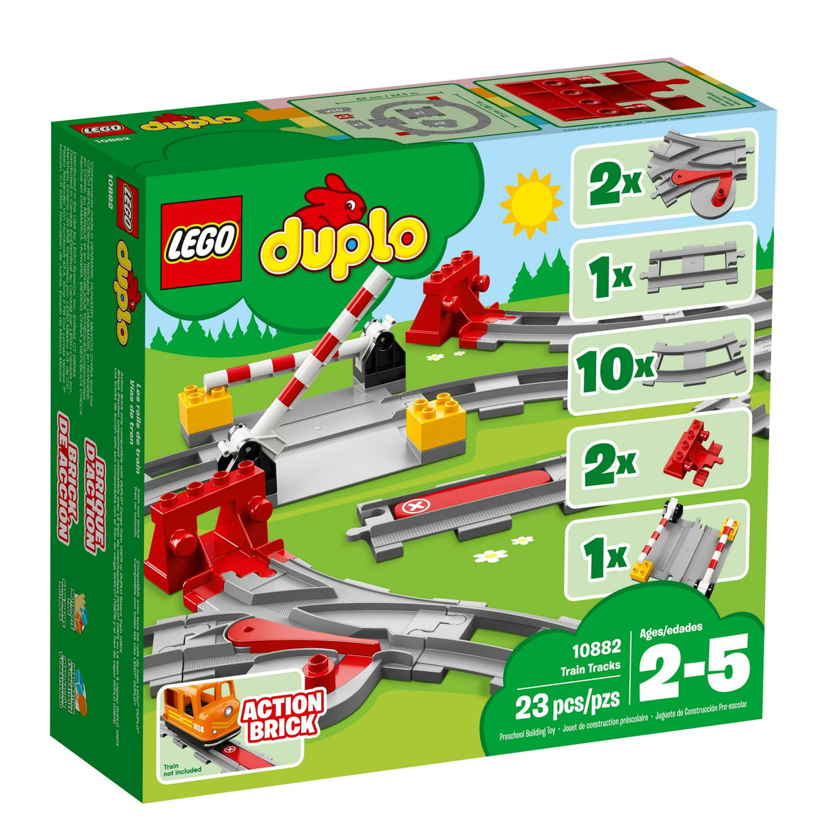 ليجو 10882 دبلو مسار القطار مكعبات التركيب LEGO