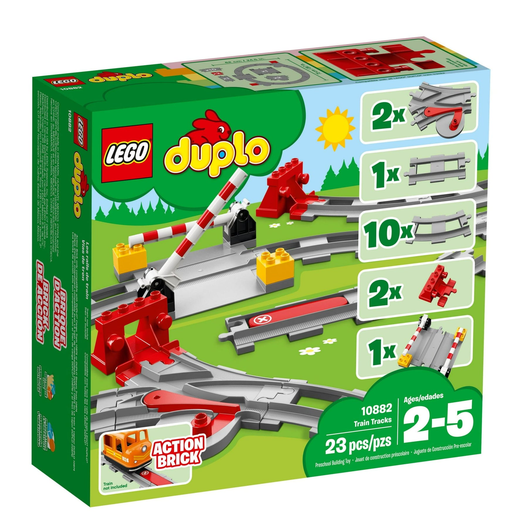 ليجو 10882 دبلو مسار القطار مكعبات التركيب LEGO