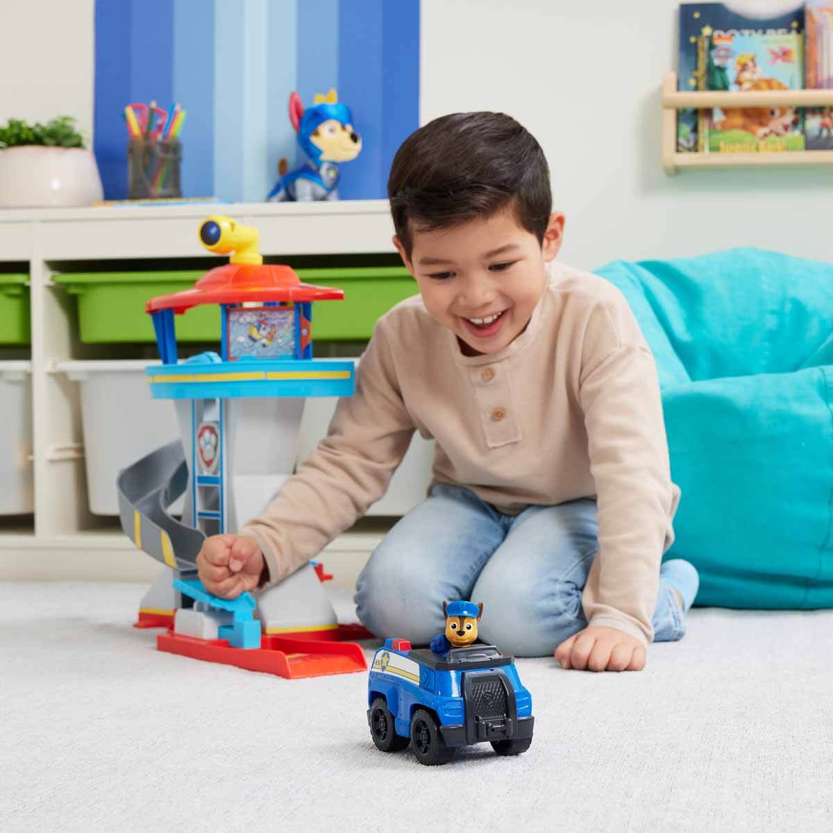 باو باترول العاب برج مراقبة مع قاذفة سيارة مركبات مع مسار Paw Patrol