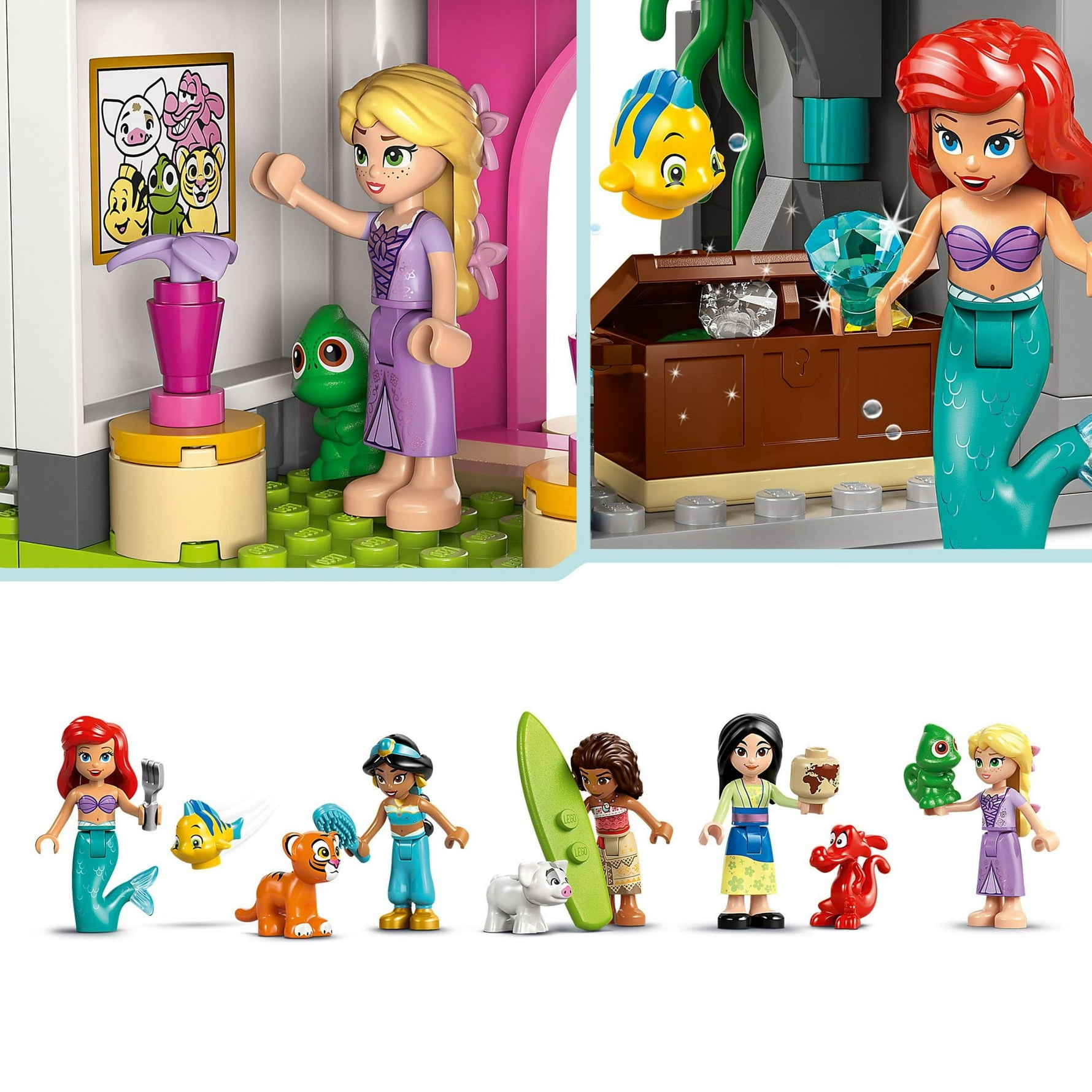 ليجو 43267 ديزني قلعة الأميرة والحيوانات الأليفة مكعبات التركيب LEGO