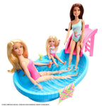 باربي دمية وحمام سباحة بشعر أشقر دمية مع اكسسوارات Barbie