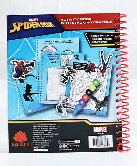 سكودل كتاب أنشطة سبايدرمان مع أقلام رسم و تلوين Skoodle