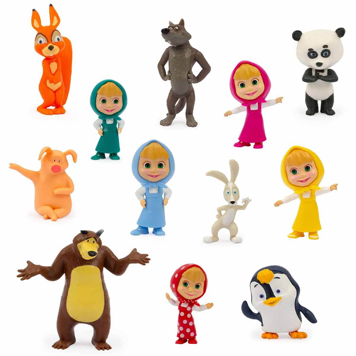 ماشا والدب مجسمات متنوعة شخصيات كرتونية Masha and the Bear