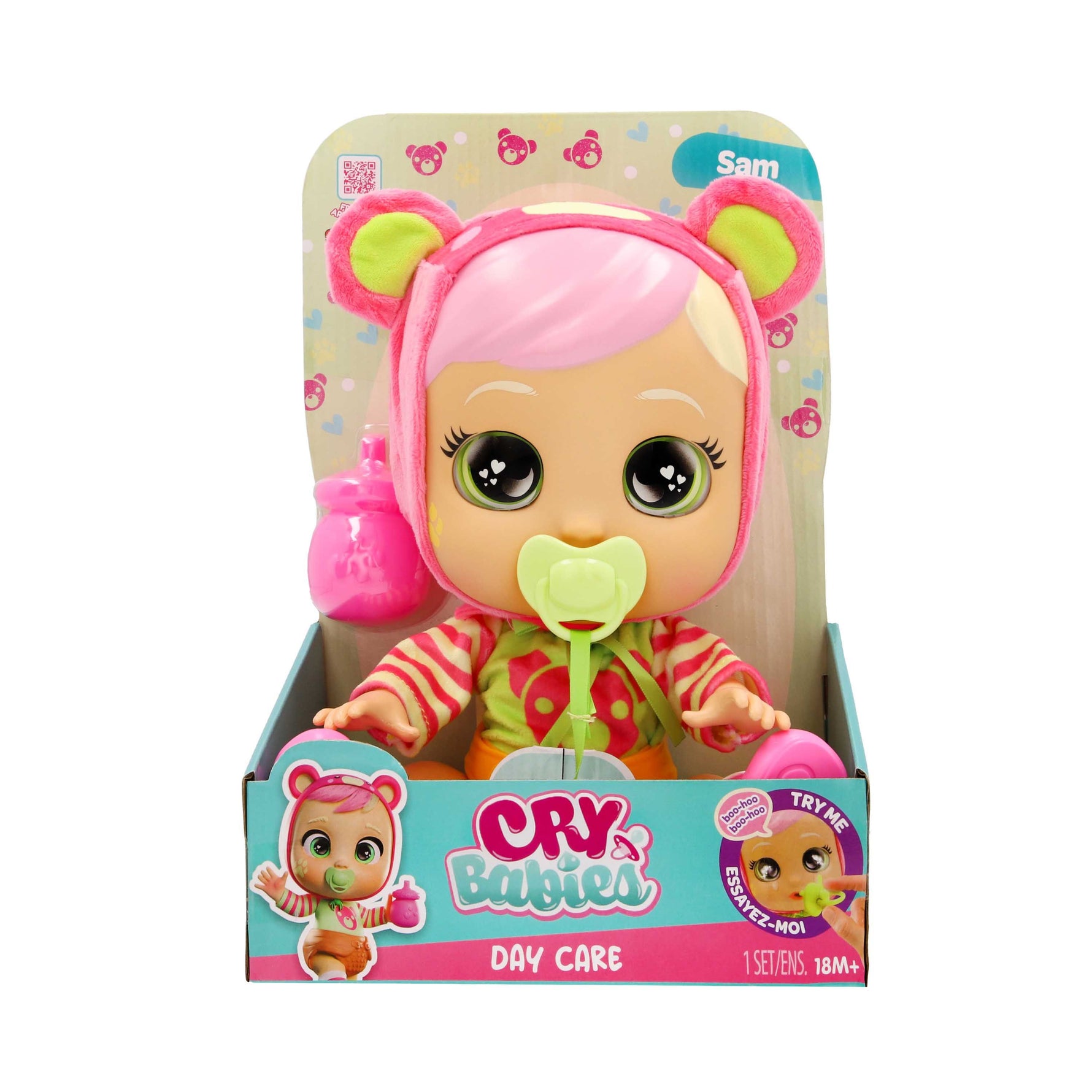 كراي بيبيز دمية سام ديلي كير دمية مع اكسسوارات CRY Babies