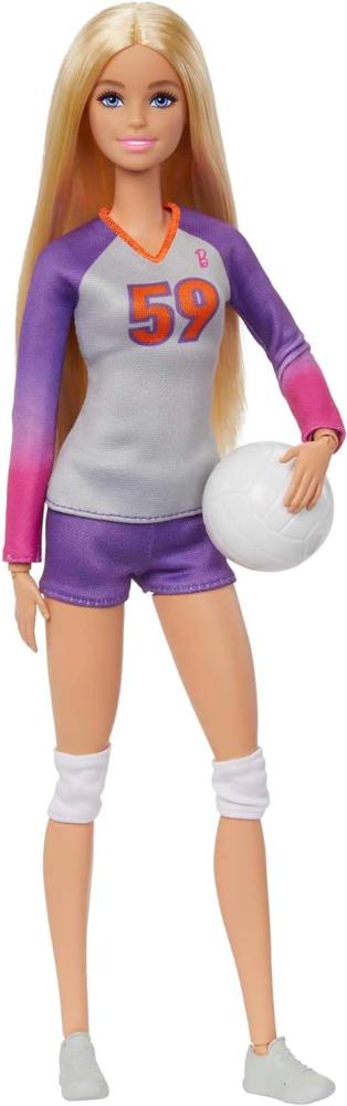 باربي دمية باربي رياضية مفصلية كرة طائرة دمية مع اكسسوارات Barbie