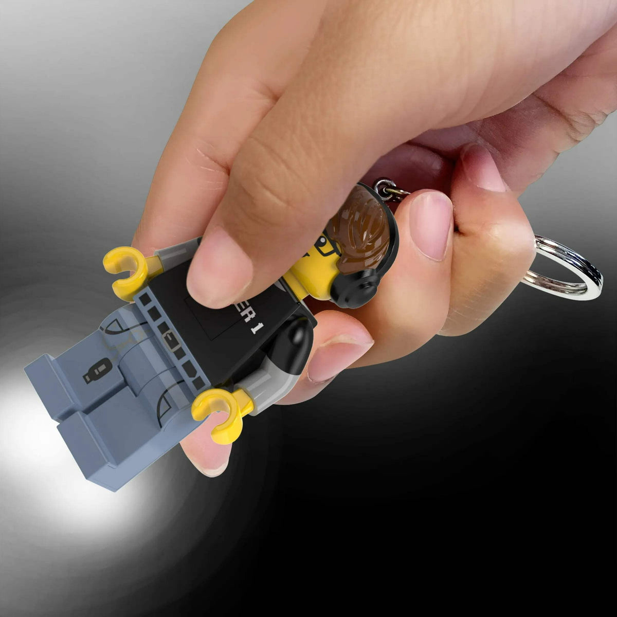 ليجو اي كيو سلسلة مفاتيح رجل ألعاب الفيديو مكعبات التركيب LEGO