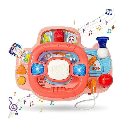 هوانجر عجلة قيادة موسيقية ذكية وردي مواليد تفاعلي HUANGER