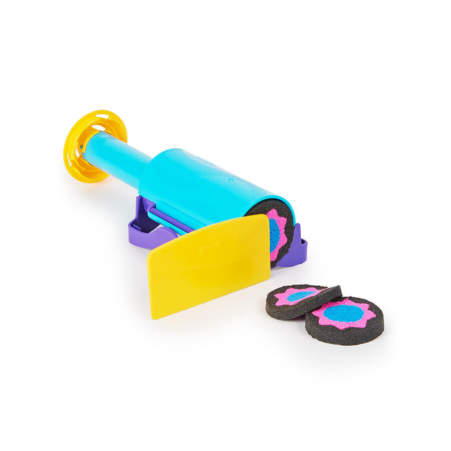 كينتيك ساند الرمل الاسود والبينك والازرق مع 7 ادوات الرمل الحركي تشكيل الرمل Kinetic SAND