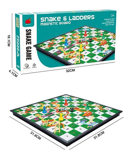 لعبة الثعبان والسلم المغناطيسية القابلة للطي العاب لوحية XIONG PAI TOYS