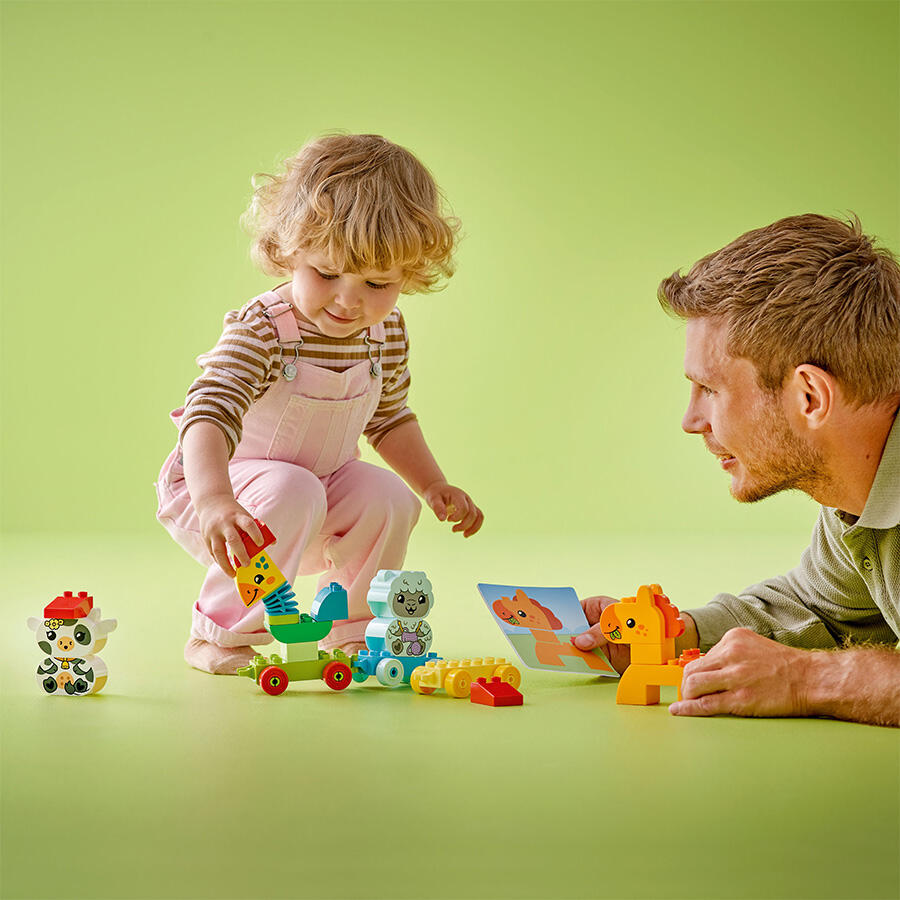 ليجو دوبلو لعبة مكعبات بناء قطاري الاول مكعبات التركيب LEGO