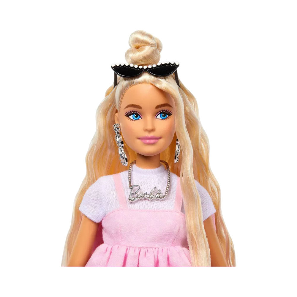 باربي دمية شعر أشقر مع فستان دمى الشخصيات Barbie