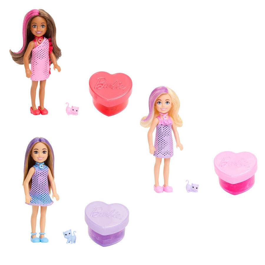 باربي تشيلسي حفلة مكشوفة سلسلة الإستعداد والمكياج - أشكال متنوعة دمية مع اكسسوارات Barbie
