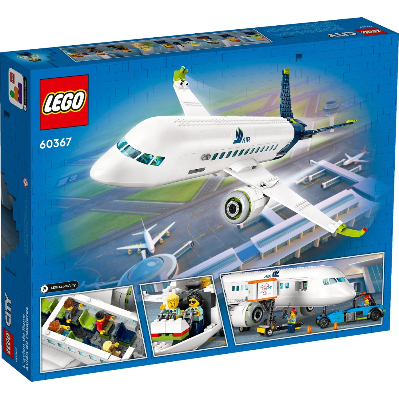 ليجو 60367 سيتي طائرة الركاب مكعبات التركيب LEGO