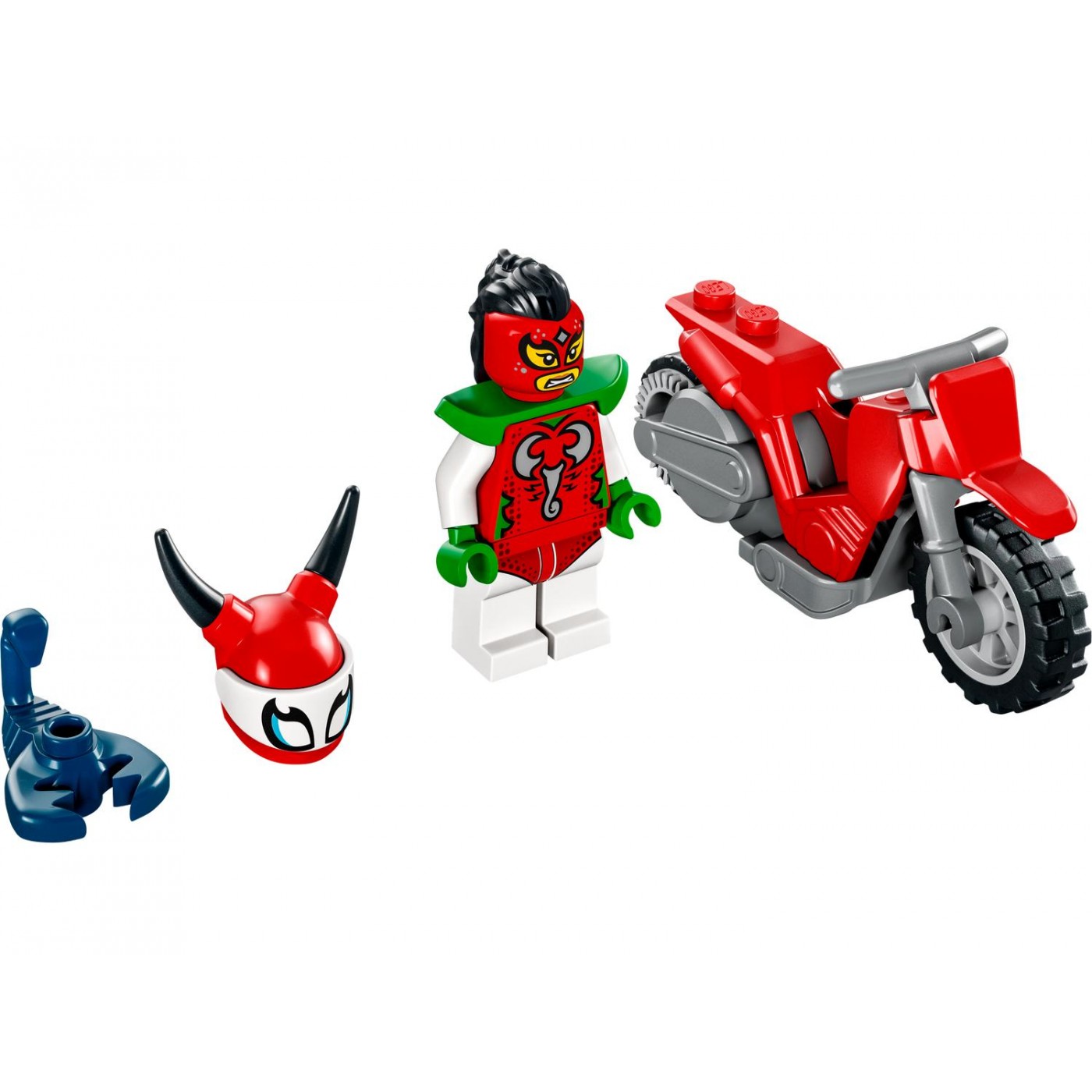 ليجو سيتي دراجة ستينتز ريكليس سكوربيون ستانت مع دراجة نارية مكعبات التركيب LEGO