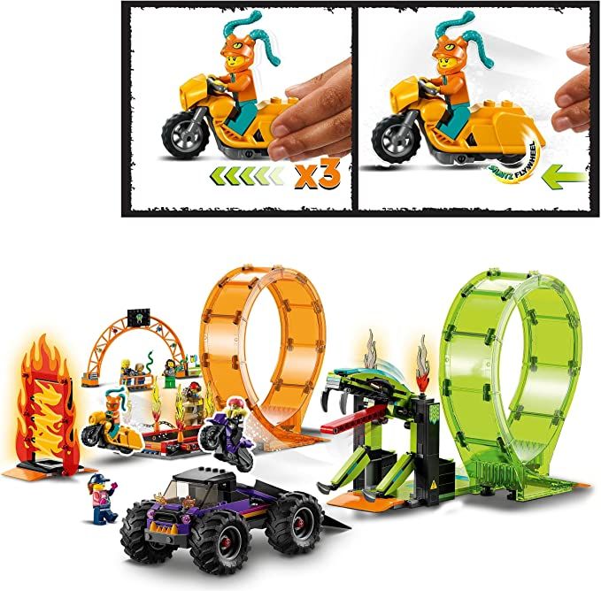 ليجو سيتي لعبه بناء الألعاب السياره البهلوانية مكعبات التركيب LEGO