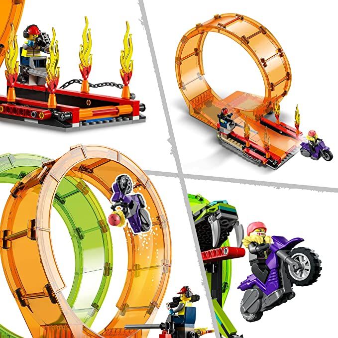 ليجو سيتي لعبه بناء الألعاب السياره البهلوانية مكعبات التركيب LEGO
