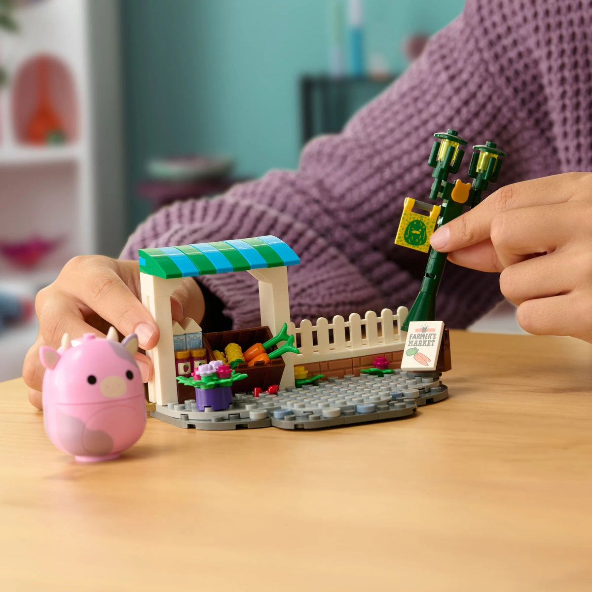 بيلدر مكعبات بناء سوق المزارعين 136 قطعه مكعبات التركيب BLDR