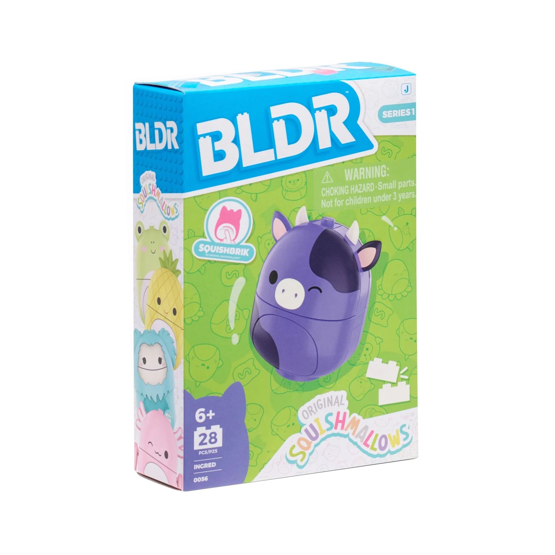 بيلدر مكعبات سكويشمالوز البقرة الأرجوانية مكعبات التركيب BLDR