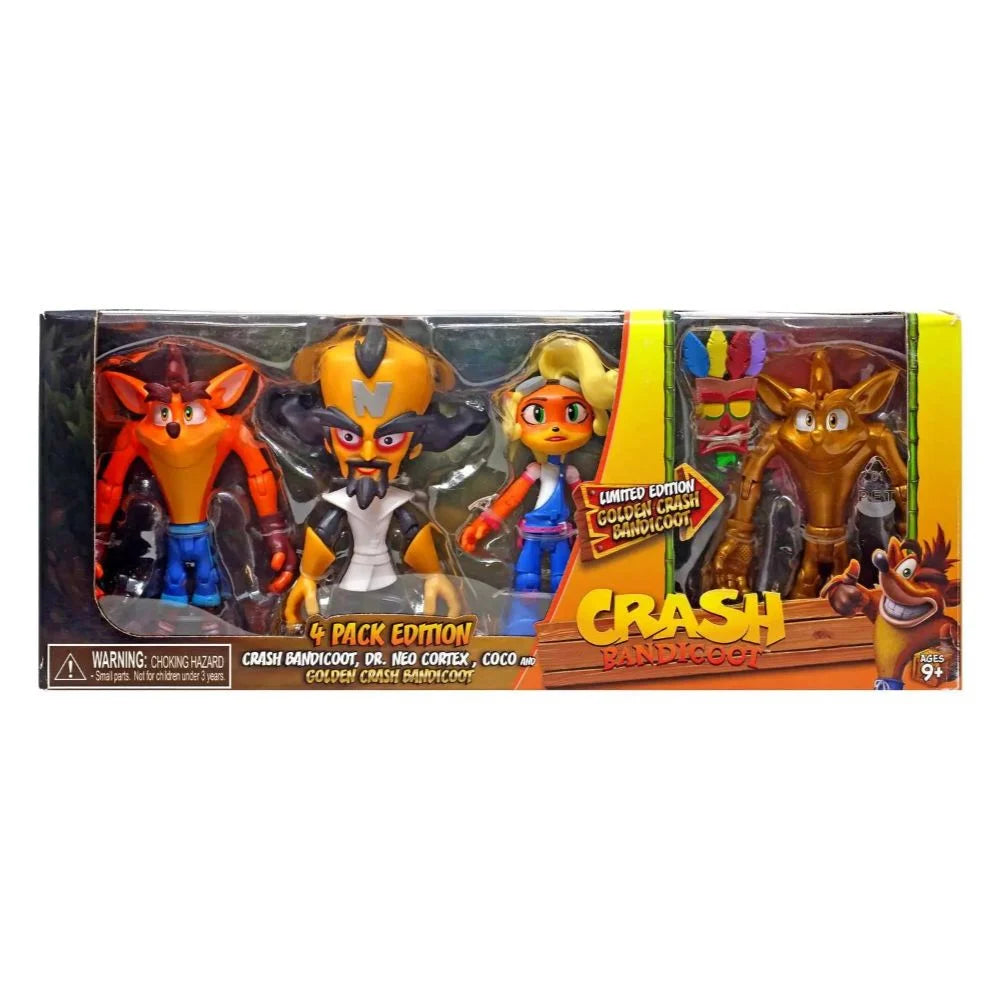 كراش بانديكوت شخصيات 4 قطع 11سم شخصيات كرتونية Crash Bandicoot