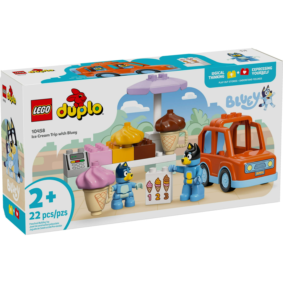 ليجو 10458 دبلو رحلة المثلجات مع بلوي 22 قطعة مكعبات التركيب LEGO