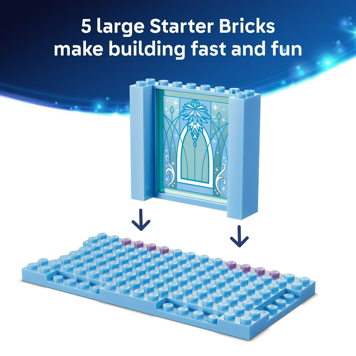 ليجو 43281 ديزني قلعة إلسا الجليدية مكعبات التركيب LEGO