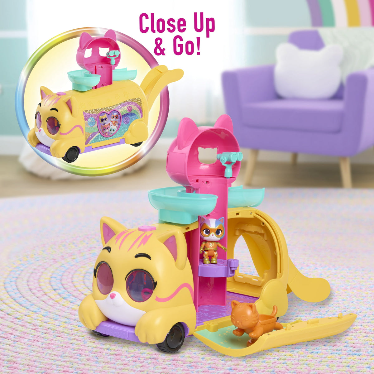 سوبر كيتيز لعبة المقر الرئيسي المتنقل بيوت الدمى Disney