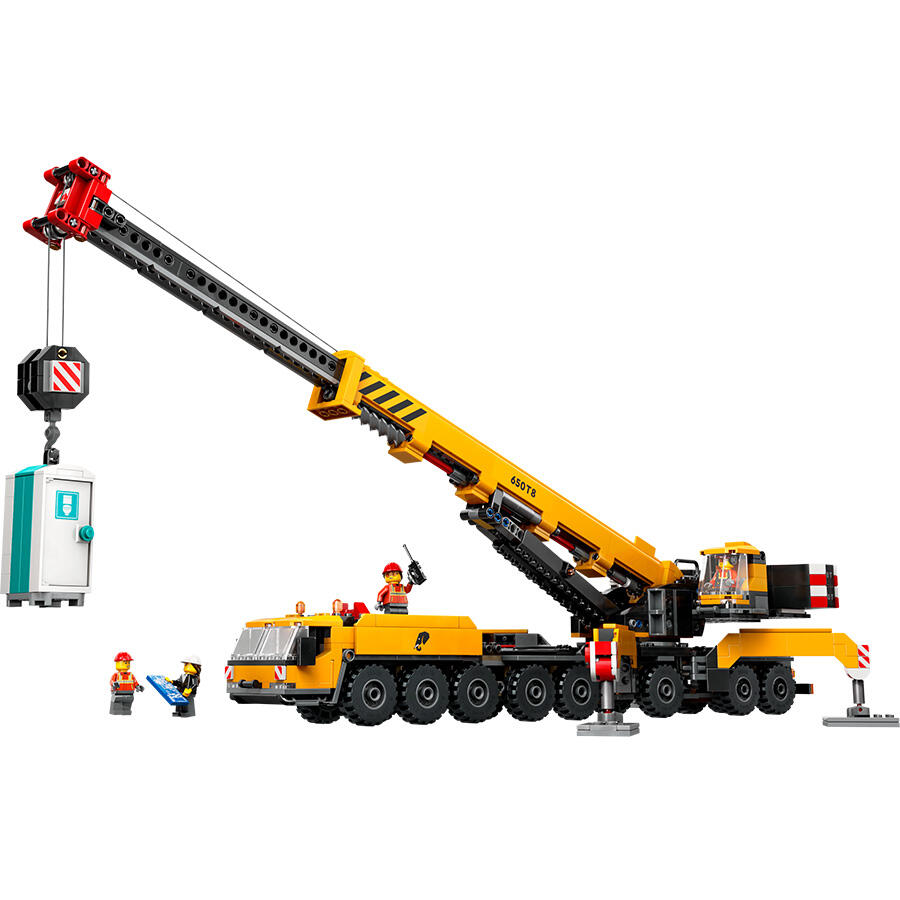 ليجو سيتي رافعة بناء متحركة بلون أصفر مكعبات التركيب LEGO