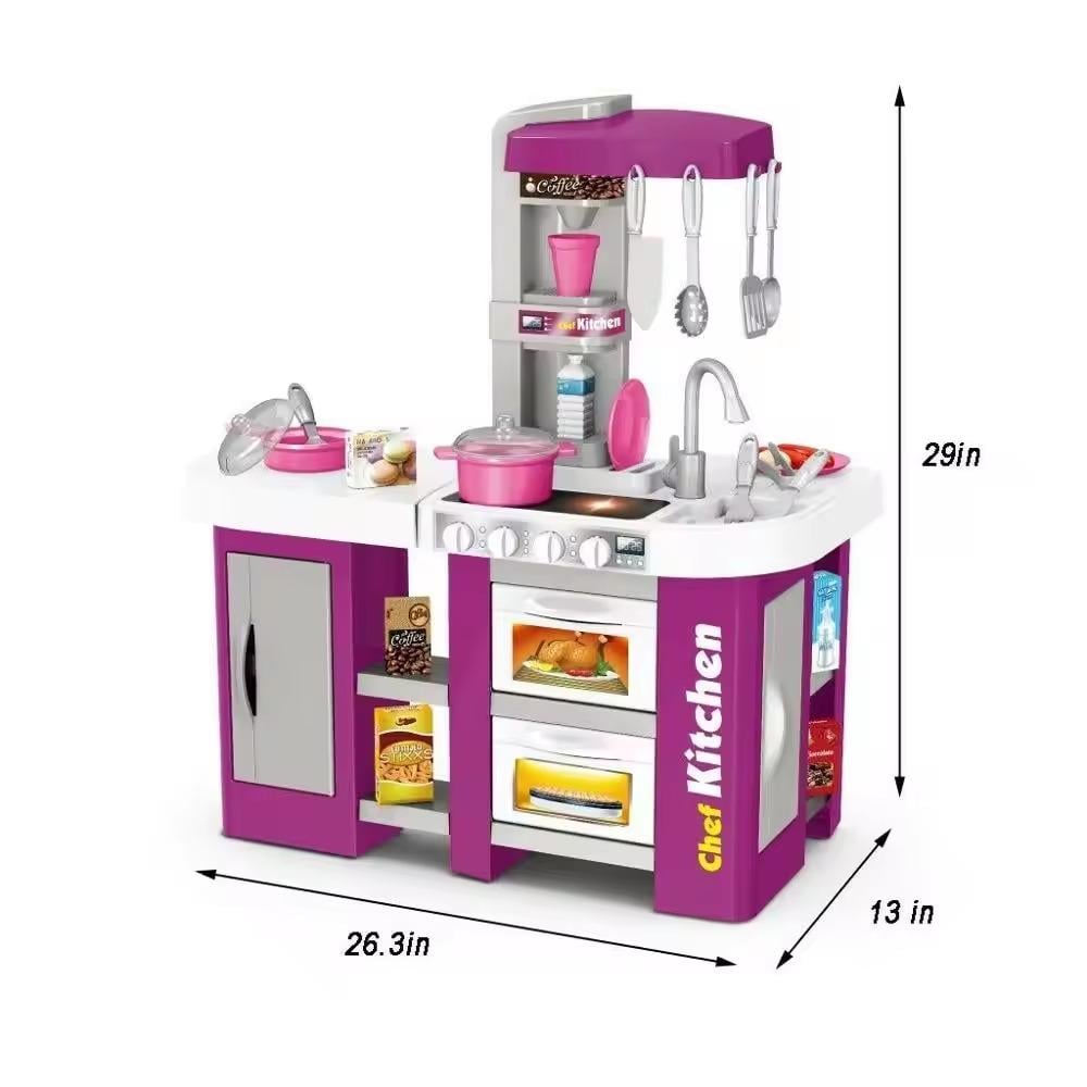 طقم مطبخ مع 53 قطعة ألعاب المطابخ LOCAL