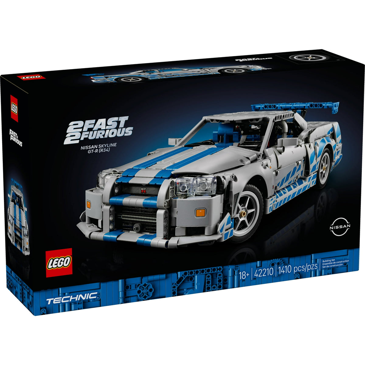 ليجو 42210 تكنيك سيارة نيسان سكايلاين جي تي-آر مكعبات التركيب LEGO
