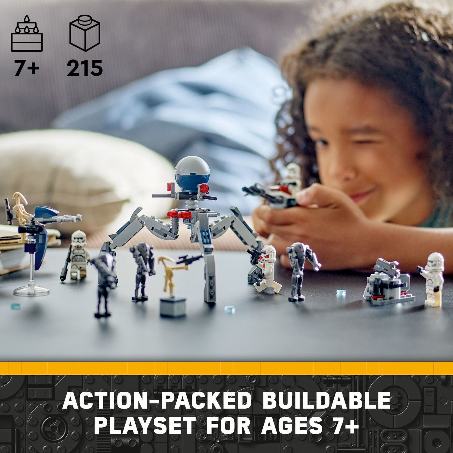 ليجو 75372 ستار وورز جندي مستنسخ روبوت قتالي مكعبات التركيب LEGO