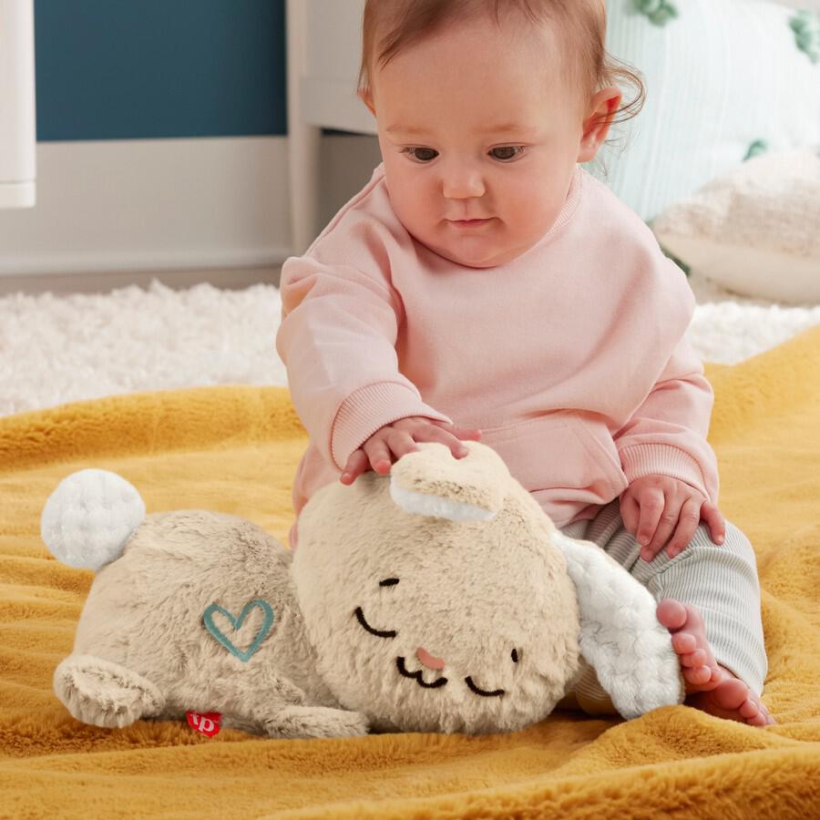 فيشر برايس دمية الارنب مهدئة محبوبة مع موسيقى واضواء الالعاب القطنية Fisher-Price