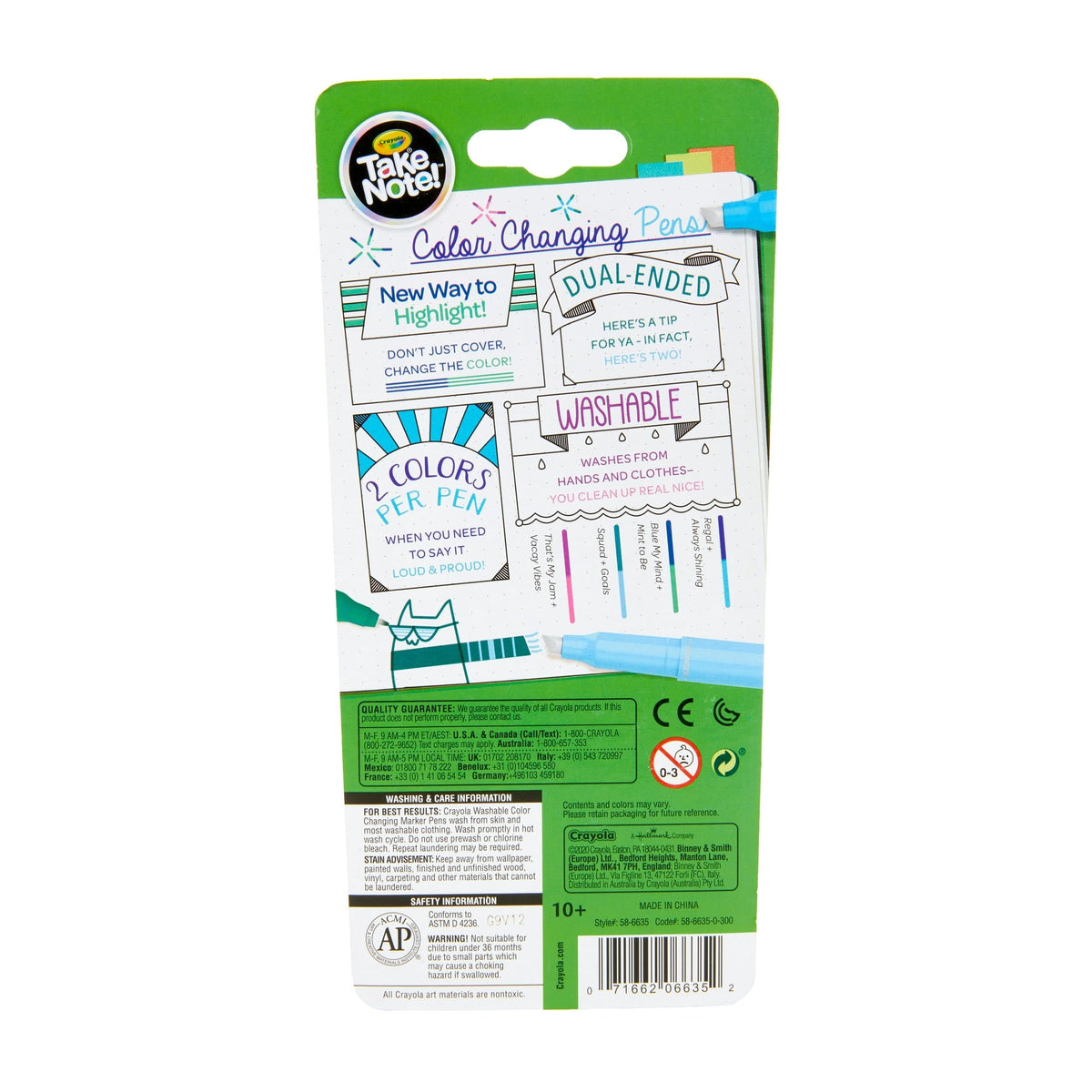 كرايولا أقلام تغيير اللون المزدوجة 4 قطع رسم و تلوين Crayola