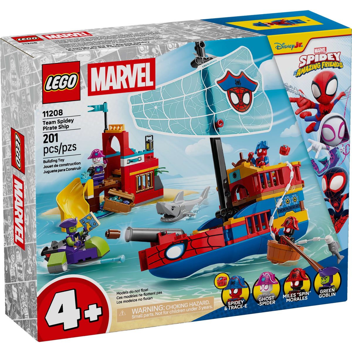 ليجو 11208 مارفل سبايدي سفينة القراصنة مكعبات التركيب LEGO
