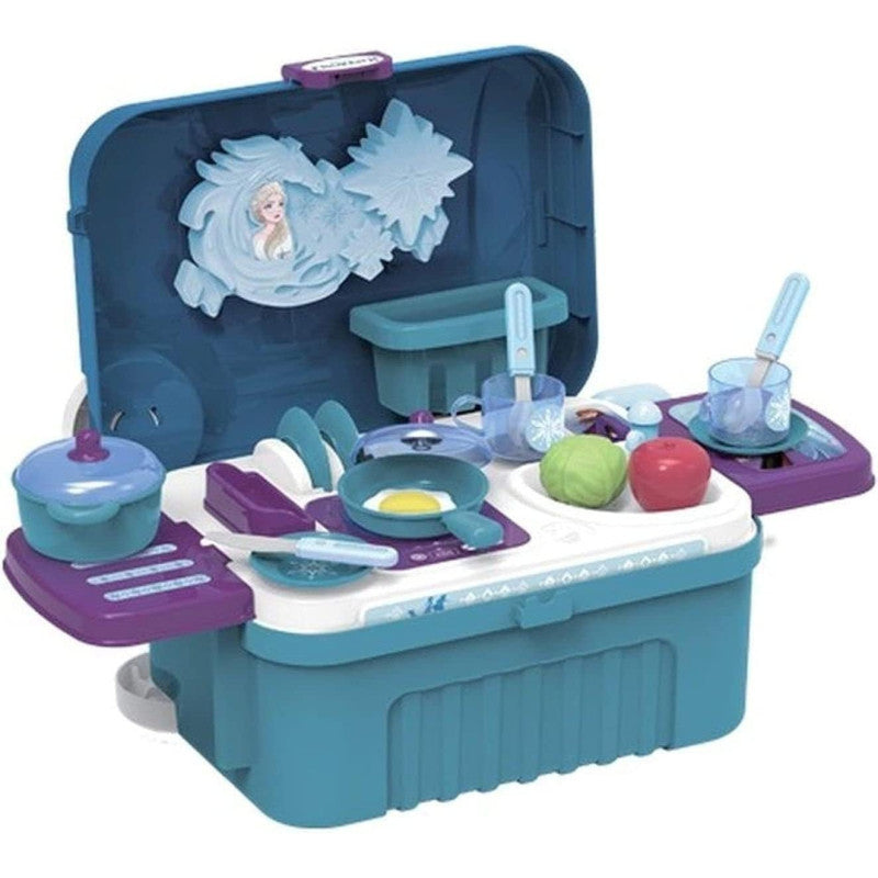 ديزني فروزن شنطة مطبخ فروزن بعجلات 3 في 1 ألعاب المطابخ Disney