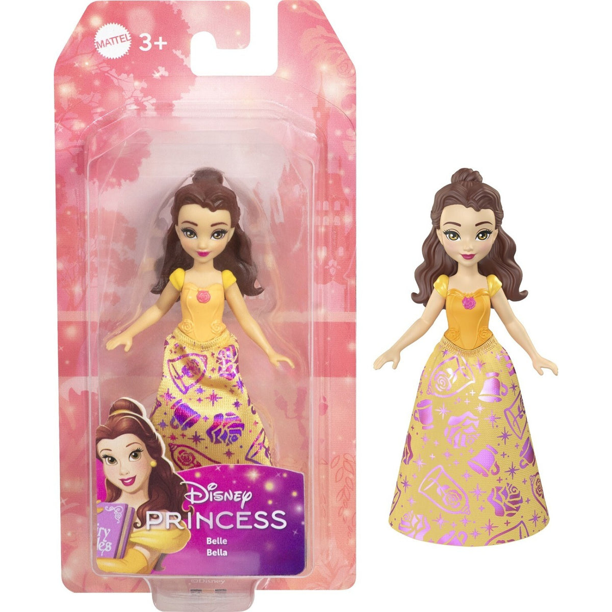 ديزني برينسيس دمية بيل الصغيرة 9 سم شخصيات كرتونية Disney