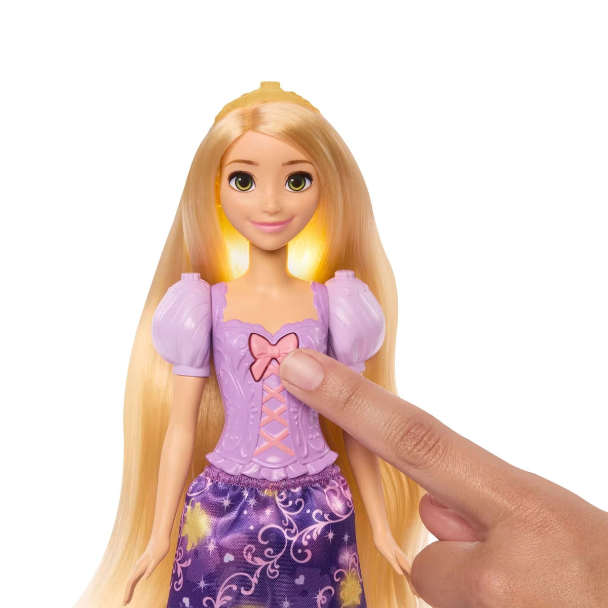 ديزني برينسيس دمية رابونزيل بشعر مضيء دمية مع اكسسوارات Disney