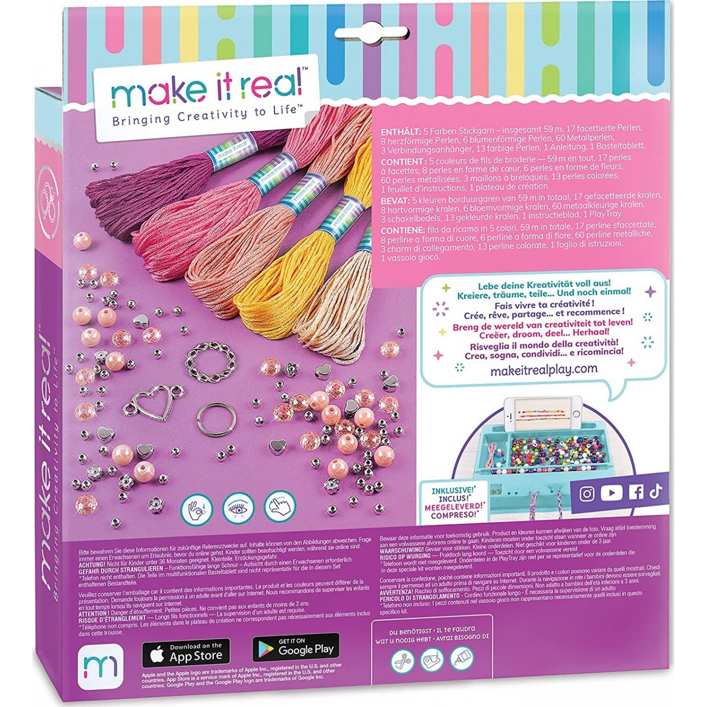 ميك ات ريل اساور الصداقة المكرمية الخرز والاكسسوارات Make it Real
