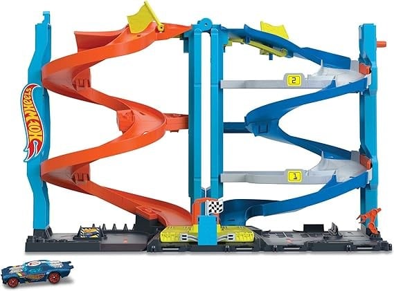 هوت ويلز لعبة برج السباق المتحول مركبات مع مسار HotWheels