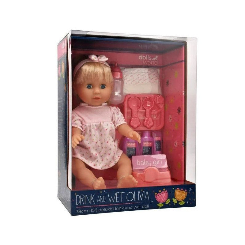 دولز وورلد دمية بيبي أوليفيا ديلوكس 38 سم دمى المواليد Dolls World