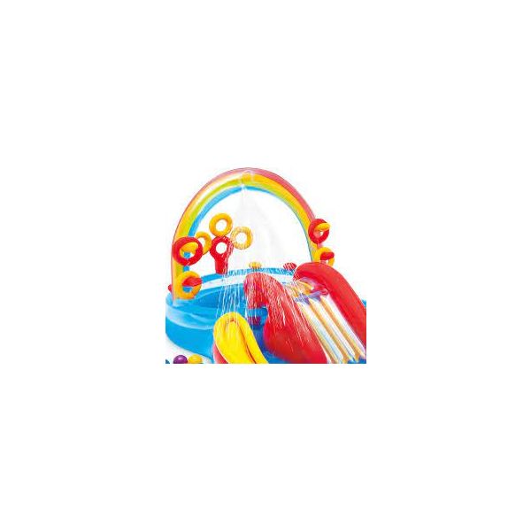 انتكس مركز ألعاب حلقات قوس قزح قابل للنفخ عوامات ومراتب Intex