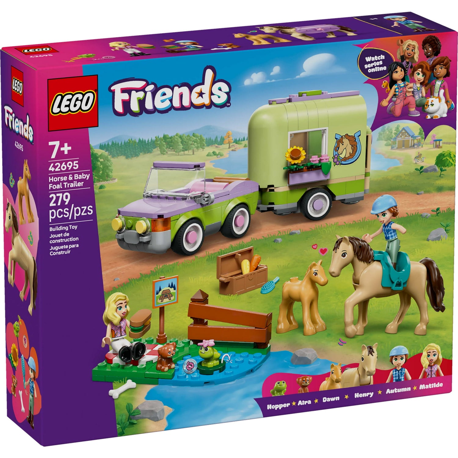 ليجو 42695 فريندز مقطورة الحصان والمهر مكعبات التركيب LEGO