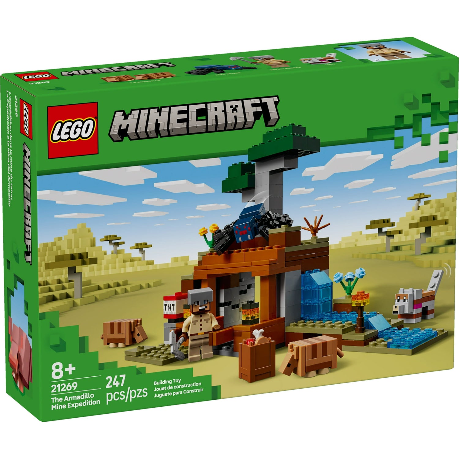 ليجو 21269 ماين كرافت رحلة استكشاف منجم المدرع مكعبات التركيب LEGO