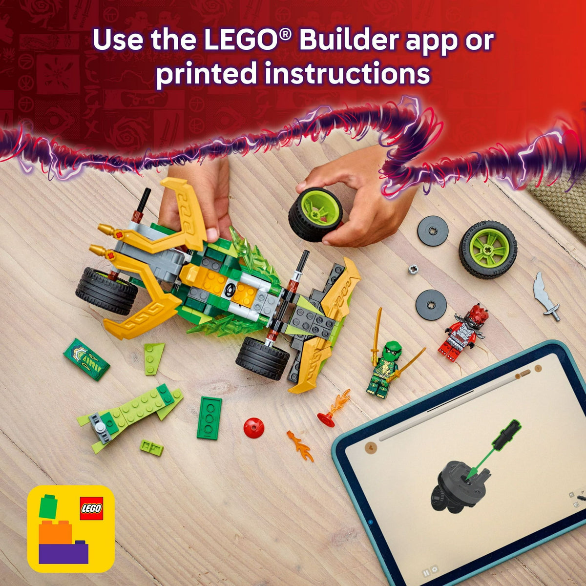 ليجو 71828 نينجاغو سيارة سباق لويدز مكعبات التركيب LEGO