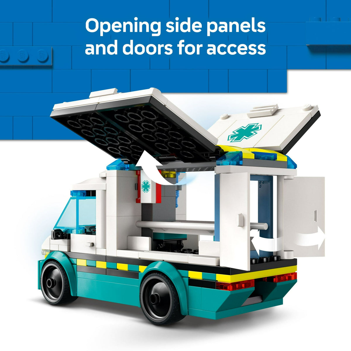 ليجو 60451 سيتي سيارة إسعاف الطوارئ مكعبات التركيب LEGO