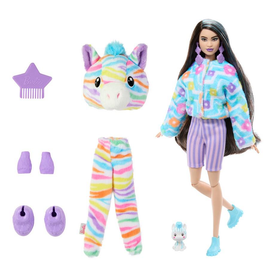 باربي دمية واكسسوارات كيوتي ريفيل زي زيبرا دمية مع اكسسوارات Barbie