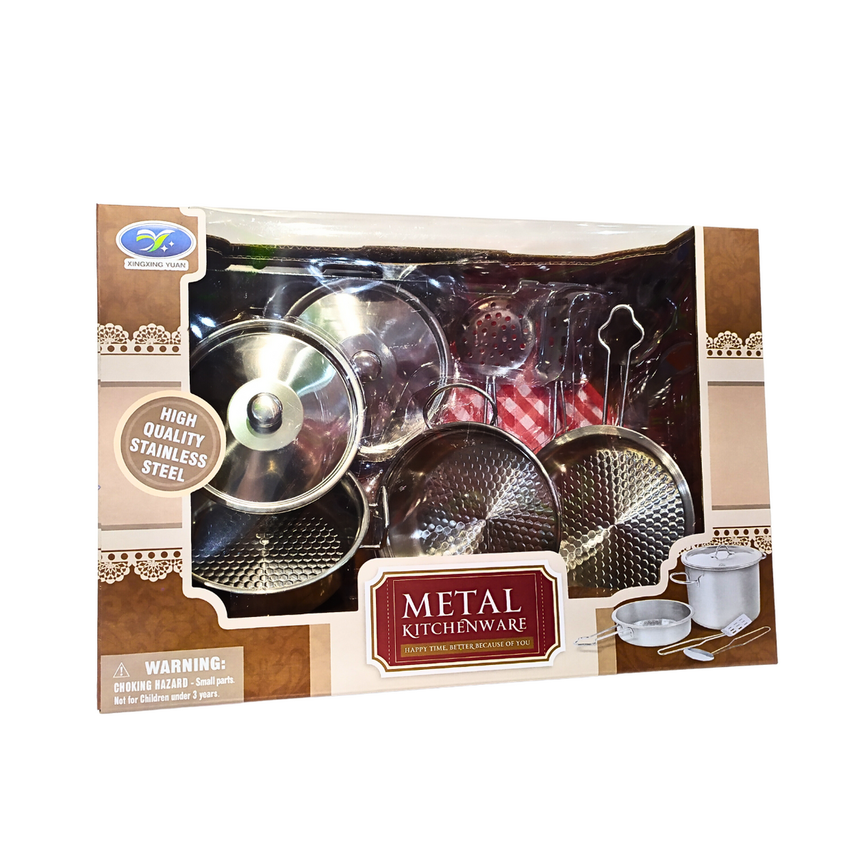 طقم اواني المطبخ ستيل 9 قطع ألعاب المطابخ LOCAL