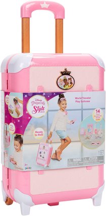 ديزني برينسس لعب شنطة السفر مع 14 ملحق التسوق والوظائف Disney